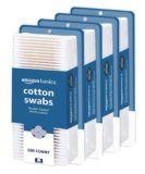 Amazon Basics Cotton Swabs for Personal Hygiene and Baby Care, 2000 Count, 4 Pack of 500 Count