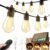 addlon 54(48+6) FT Solar String Lights Outdoor Waterproof with USB Port & Remote Control Solar Patio Lights Long Last for 20+Hrs Dimmable Solar Power LED Bulbs for Porch Garden Market Bistro