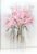 YPY Pink Flowers Canvas Wall Art: Abstract Bouquet in Vase Artwork Prints for Teen Girl Bedroom Pink Floral Picture Poster Bathroom Decor 12″ x 15″