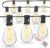 luckystyle 120FT LED Outdoor String Lights with 30+2 Edison Shatterproof Waterproof Bulbs, 2700K Commercial Grade Patio Lights, Heavy Duty Outside Hanging Outdoor Lights for Garden Porch Deck Decor