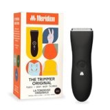 MERIDIAN The Trimmer Original – Body Hair Trimmer for Men, Electric Shaver for Pubic Hair, Chest, Legs & Bikini, Waterproof & Rechargeable, Onyx
