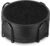 Absorbent Coasters for Drinks with Holder – 6packs, Silicone Coasters with Soft Felt Insert, Black
