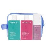 MEDIX 5.5 Best Sellers Travel Kit Skin Care Set – Retinol Body Lotion + Glycolic Acid Exfoliating Body Wash + 20% Vitamin F Body Oil 3PC Skincare Set | Crepey Skin Care Treatment, 3 Piece Travel Kit
