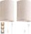 AVV Wall Sconces Set of Two, Wall Lamp Plug in with On/Off Switch, 2700K 4000K 5000K Selectable, Wall Lights for Bedroom, Living Room, Wall Decor for Bedroom, Fabric Linen Lamp Shades
