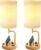 Dreamholder Table Lamp with 3 USB Charging Ports, Modern Desk Lamp with AC Outlet and Phone Stands, Perfect Bedside Lamp for Bedroom, Living Room, Office (Pack of 2)