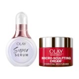 Olay Super Serum and MicroSculpting Cream Mini Duo Best Sellers Kit, Super Serum 0.4 FL OZ , MSC 0.5 FL OZ