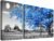 Wall Art For Living Room black and white Blue tree moon Canvas Wall Decor for Home artwork Painting 12″ x 16″ 3 Pieces Canvas Print For bedroom Decor Modern Salon kitchen office Hang a picture