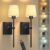 iThird Battery Operated Wall Sconces Set of 2: Black Rechargeable Wall Lights with 6000mAh Detachable Battery and Remote,4CCT Dimmable Wireless Sconce Lamp for Bedroom Living Room Hallway Bathroom