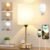 Dicoool Small Bedside Lamps 3 Color Modes – 2700K 3500K 5000K Bedroom Lamps with USB C and A Ports, Pull Chain Gold Table Lamps with AC Outlet, Nightstand Lamps with Gold Metal Base for Kids Reading