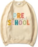 Labor Day Sales Deals Orders 50 Percent Off Deal Today Teacher Clothes Teacher Clothes for Women Graphic Sweatshirt Cute First Day Preppy School Shirts Long Sleeve Crewneck Pullover Pre School