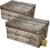 Livememory Decorative Storage Boxes with Lid and Handles, Memory Box Fabric Storage Bins for Storage Decorative. L15.7 x W11.8 x H7.9 In (Not Made of Wood, 2 Pack)