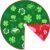 36 Inch St. Patrick’s Day Tree Skirt Love Heart Clover Double Sided Print Mat for Holiday Party Decoration