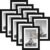 upsimples 5×7 Picture Frame Set of 10, Display Pictures 4×6 with Mat or 5×7 Without, Multi Photo Frames Collage for Wall or Tabletop Display, Black
