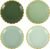 Sage Green Scalloped Party Plates Gold Foil Border Paper Plates Disposable 9inch Gradient Green Serving Plates for Birthday Christmas Baby Shower Party Supplies (48, Sage Green)