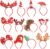 12 PCS Holiday Headbands, Cute Christmas Head Hat Toppers, Great Fun and Festive for Christmas Party Favors and Holiday Photos Booth