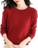 Trendy Sweaters for Women Base Layer Shirt Soft Crewneck Long Sleeve Solid Color Travel Fall Sweater Tops