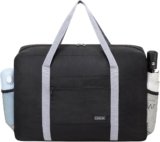Personal Item Bag for Airlines – Foldable Travel Bag 18x14x8 Small Duffle Bag for Spirit Frontier Weekender Overnight – Black