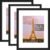 upsimples 11×14 Picture Frame Set of 3, Made of High Definition Glass for 8×10 with Mat or 11 x 14 Without, Black, Wall and Tabletop Display Photo Frames
