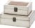 Deco 79 Wooden Decorative Box Decorative Keepsake Boxes with Hinged Lid, Set of 2 Storage Boxes 10″, 8″W, White