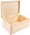Large Wooden Storage Box with Hinged Lid | 11.8 x 7.87 x 5.51 inches (+-0.5) | Plain Unpainted Gift Box for Tool Toy Shoes Crafts Clothes Jewelry | ROUGH & UNSANDED Wood Keepsake Chest