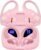 PocBuds Bluetooth Headphones Wireless Earbuds 80hrs Playtime Wireless Charging Case Digital Display Sports Ear Buds with Earhook Deep Bass IPX7 Waterproof Over-Ear Earphones for TV Phone Laptop Pink
