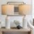 24″ Modern Ceramic White Bedside Lamp Set of 2 Table Lamp for Bedroom Decor Farmhouse Table Lamp for Living Room Office Dorm