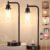 Industrial Touch Table Lamps for Bedrooms Set of 2 – 3-Way Dimmable Nightstand Lamps with USB C+A Ports and Outlet, Black Bedside Lamps with Glass Shade for Living Room, Desk Lamps for Home Office