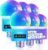Linkind Matter Smart Light Bulb, WiFi Smart Bulbs, Work with Apple Home, Siri, Alexa, Google Home, SmartThings, RGTBW Color Changing Light Bulbs Mood Light, Music Sync, A19 E26 60W, 2.4Ghz WiFi 6 Pack