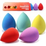 BEAKEY Makeup Sponge 5 Pcs Set, Latex-Free Boun Boun Beauty Sponge for Blending, Makeup Sponges for Foundation, Liquid, Cream and Powder. Blender for Enhanced Make Up Application