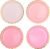 Pink Scalloped Party Plates Gold Foil Border Paper Plates Disposable 9inch Gradient Pink Plates for Pink Bow Birthday Coquette Bridal Baby Shower Valentines Party Supplies (24, Pink)