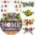 Interchangeable Seasonal Welcome Sign Front Door Decoration with 4 Seasonal Wreaths and LED Light, Rustic Round Wood Wreaths Wall Hanging Outdoor, Farmhouse Front Door Decoration Home Décor