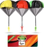nutty toys Parachute Toys for Kids – Tangle Free Outdoor Flying Parachute Men, Top Indoor & Outside for 3 4 5 6 7 8 9 10 11 12 Year Old, Best Easter Basket Stuffers Idea 2025, Unique Boy & Girl Gifts