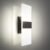 ASD 12 Inch LED Indoor Wall Sconce – Modern Interior 12W 2700K-5000K Adjustable Dimmable Wall Mounted Light Fixtures, Acrylic Glass Wall Lights for Stairway, Hallway – UL, Matte Black
