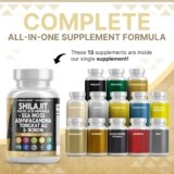 Clean Nutraceuticals Shilajit Supplement for Men with Sea Moss, Tongkat Ali, Ashwagandha, Boron, Zinc, CoQ10, PQQ – Fulvic Acid Capsules – Energy Support – 90 Count – Resin, Gummy & Powder Alternative