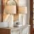 PoKat 27.5” Tall Table Lamps for Living Room Set of 2, Ceramic Bedroom Lamps for Night Stands, Modern Bedside Lamps for Bedroom Living Room, Nightstand Lamps for End Table, Hallway, Gold and White