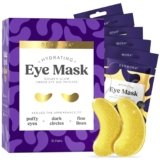 DERMORA Golden Glow Under Eye Patches (15 Pairs Eye Gels) – Rejuvenating Treatment for Dark Circles, Puffy Eyes, Refreshing, Revitalizing, Travel, Wrinkles