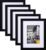 eletecpro 8×10 Picture Frames Set of 5, Gallery wall frame Display 5×7 Photo with Mat or 8×10 without Mat, Picture Frame Collage Wall Decor for Tabletop or Wall Mounting, Black