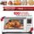 Nuwave Bravo XL Pro Smart Oven with Grill, Quicker & Crispier Results, Improved 100% Super Convection, Multi-Layer Even Cooking, 112 Foolproof Presets, 50-500F, Smart Probe, Stainless Steel, 30QT