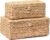Set of 2 Rectangular Wicker Storage Bins with Lid, Rattan Basket Decorative Boxes, Multipurpose Organizer Rattan Display Boxes for Shelf Organizer, Boho Rattan Box for Home Decoration