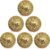 2.4 in Decorative Orbs Glass Balls Set of 6,Mosaic Sphere Globe for Whole Housewares,Wedding/Birthday,Bowls,Vases Dining Table Centerpieces (Gold)