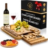 Charcuterie Board Gift Set – Bamboo Cheese Board and Knife Set – Housewarming Gifts for New Home, Wedding Gifts for Couples 2025, Bridal Shower Gifts, Birthday Gifts for Women