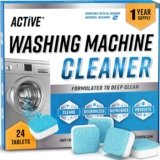 Washing Machine Cleaner Descaler 24 Pack – Deep Cleaning Tablets For HE Front Loader & Top Load Washer, Septic Safe Eco-Friendly Deodorizer, Clean Inside Drum and Laundry Tub Seal – 12 Month Supply