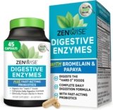 Zenwise Health Digestive Enzymes for Gut Health & Bloating Relief – Multi Enzymes Digestion Supplement with Probiotics, Bromelain & Papaya for Digestive Health Support – Men & Women – 45 Count