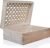 Mela Artisans Decorative Storage Box with Hinged Lid – Whitewash, XL | 10.5” x 7.5” x 4” | Rustic Trellis Design | Mango Wood Crafted | Ideal for Keepsakes, Trinkets, Jewelry and Other Stash