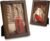 Emfogo 5×7 Picture Frame, Pack of 2 Rustic Picture Frames 5×7 with Real Glass, Solid Wood 5×7 Photo Frame for Table Top Display or Wall Mounted (Vintage Walnut)
