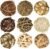 Kesywale 9pcs Rustic Decorative Balls for Centerpiece Bowls Vase Tray Fillers, 2.8 inch Assorted Wicker Rattan Balls Green Moss Orbs Spheres Home Table Decor (A)
