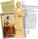 Religious Gifts Saint Joseph Statue Home Seller Kit with Prayer Card and Instructions