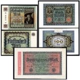 1920 No Mint Mark AMAZON SPECIAL! 3 MOST POPULAR ANTIQUE GERMAN BANKNOTES IN EXCELLENT CONDITION @ $10.99! READ HISTORY 100 Marks, 5000 Marks, 20,000 Marks Seller Minimum VF (Very Fine) to XF-AU (Extra Fine -About Uncirculated)