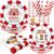 Carnival Birthday Party Decorations, 120Pcs Carnival Themed Party Supplies Disposable and Festive Tableware Includes Paper Plates, Napkins, Cups and Straws | Serves 24