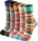 Clothirily Wool Socks for Women, Vintage Womens Wool Socks, Winter Warm Boot Sock for Women Men, Thick Winter Cozy Sock